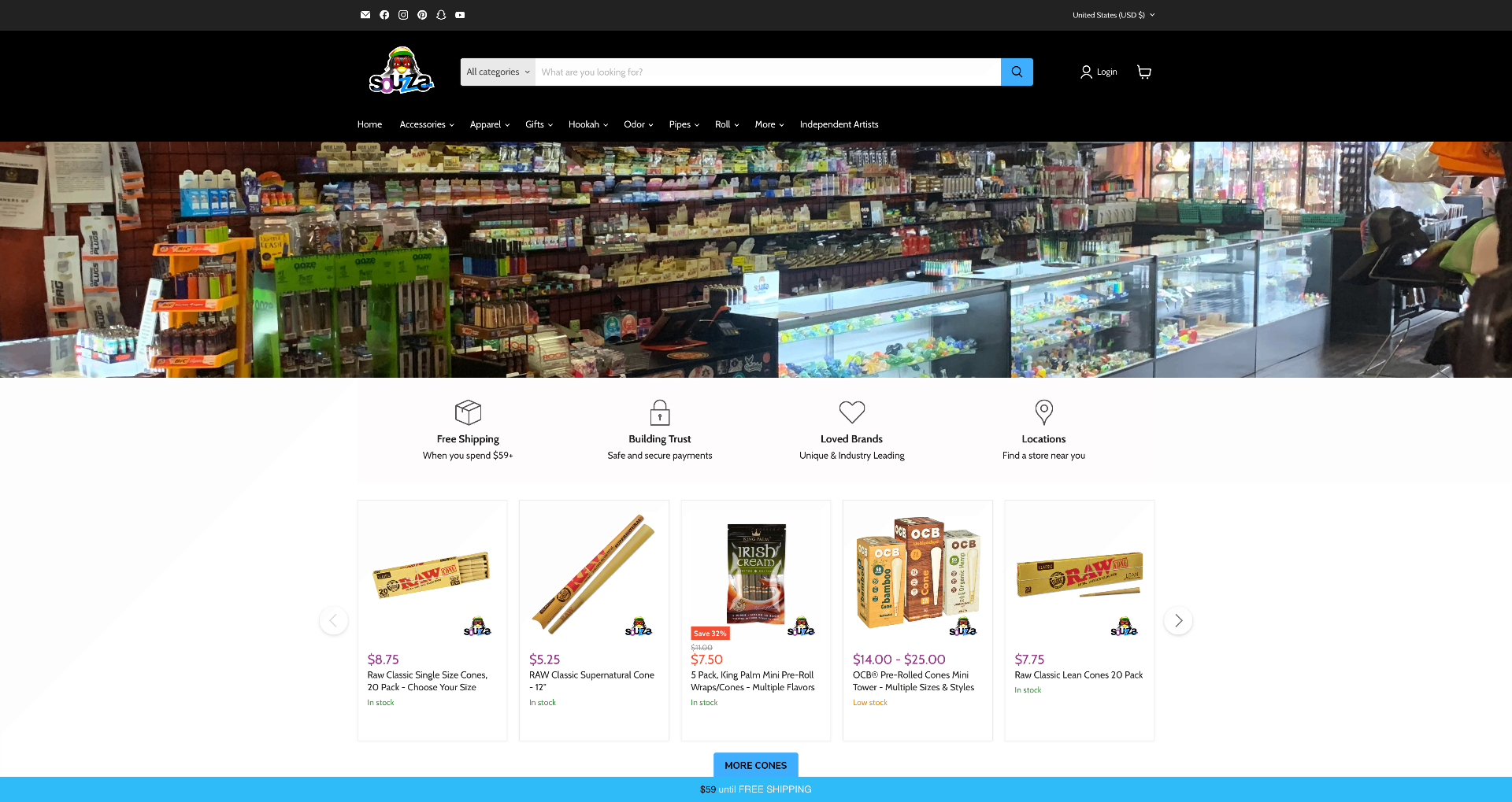 Souzza.com desktop preview